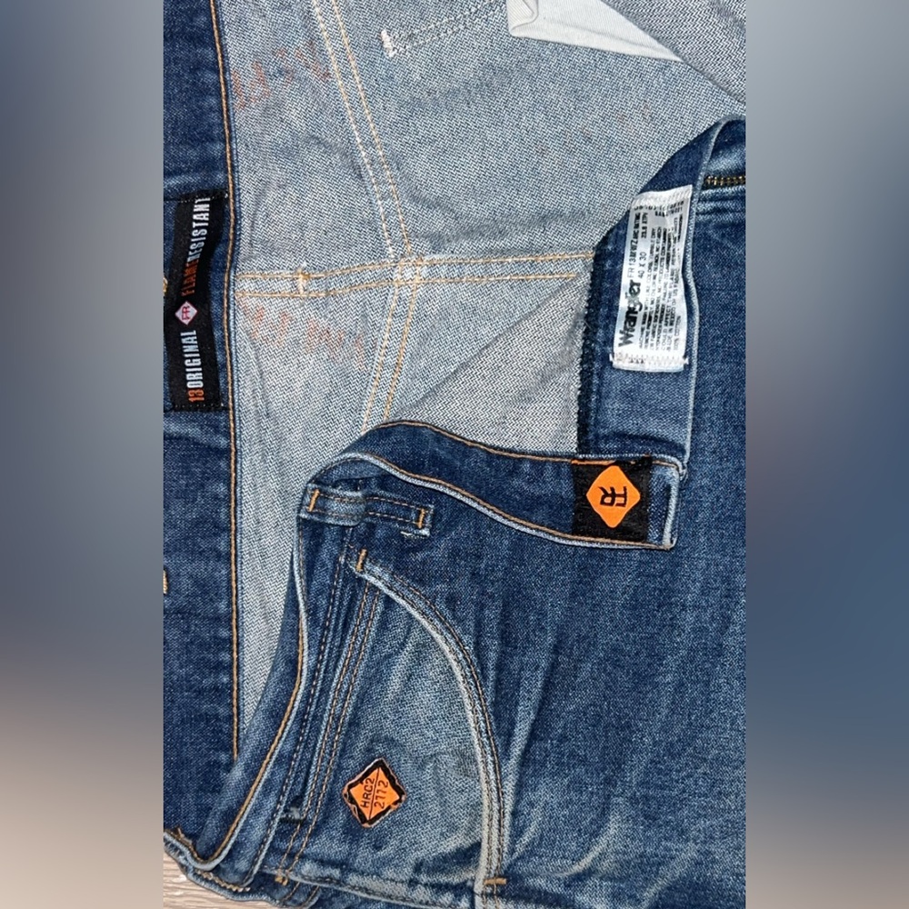 Wrangler flame-resistant jeans with an original fit.